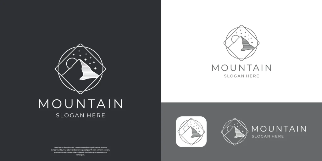 Monoline geometric logo design, exemplifying clean and structured branding in 2025 Australia.