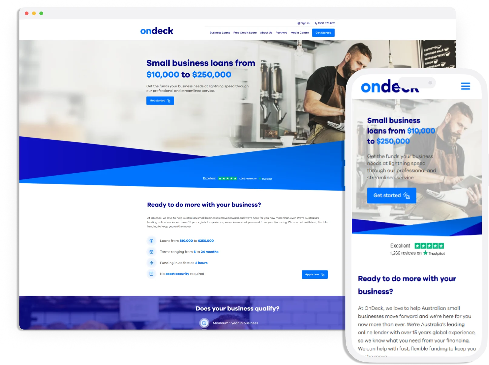 Website design for On Deck, featuring a clean, modern layout tailored for a professional services or consulting brand in Australia.