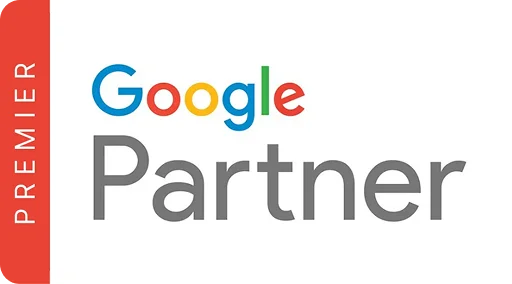 Premier Google Partner badge awarded to Cartenova, recognizing top-tier performance in digital advertising and marketing.