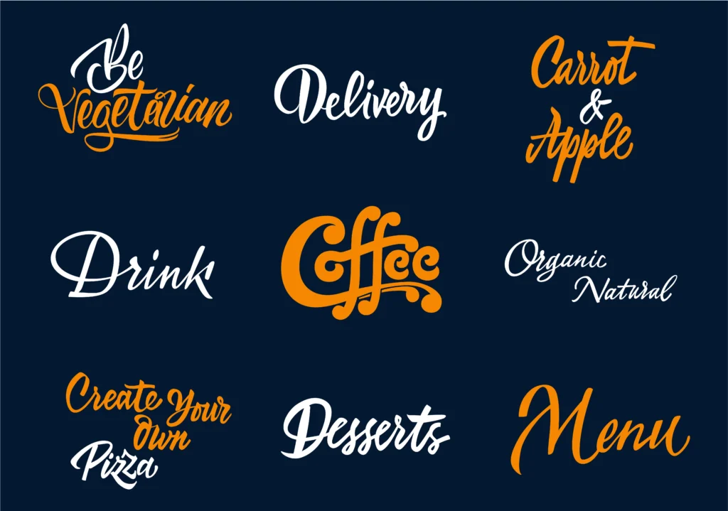 Typography-based logo design trend in Australia 2025, highlighting custom letterforms.