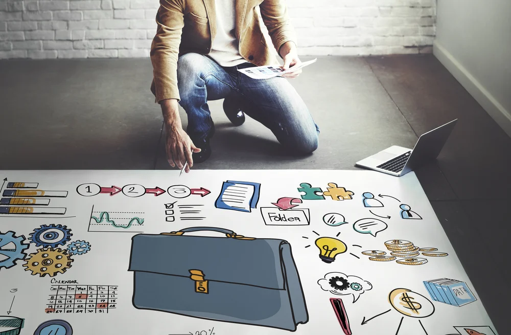 Business team reviewing portfolio strategy for web agency selection in Australia
