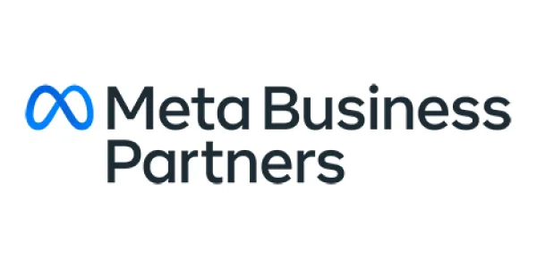 Meta Business Partner badge showing social media advertising capabilities.