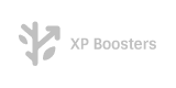 XP Boosters logo — fictional gaming company creating player-enhancing tools and experiences.